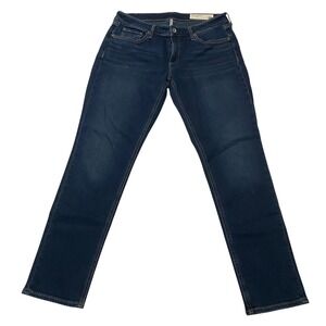 Rag & Bone Dre Low-Rise Slim Boyfriend Jeans Bianca Dark Wash Size 28
